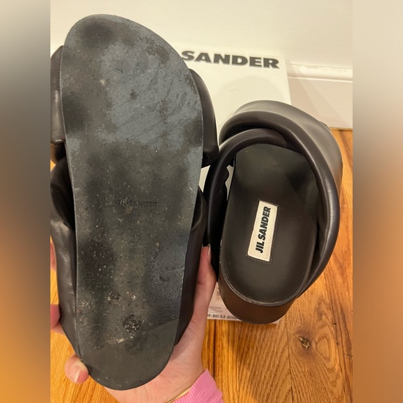 Jil Sander - Brown Oversized Wrapped Sandals - Picture 14 of 16